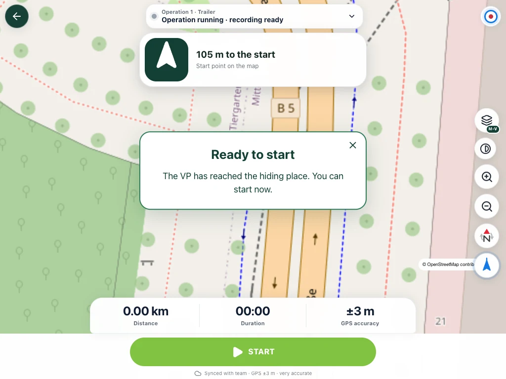 Mia’s trail-team view: the search task is separate from reference-track visibility.